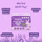 HayDay Coarse & Crunchy Alfalfa Hay packaging with benefits listed on a purple background