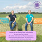 Two men sitting on hay bales with a field and blue sky in the background, featuring 'HayDay' products.