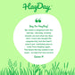 HayDay product review with a green background and text about oat hay for rabbits.